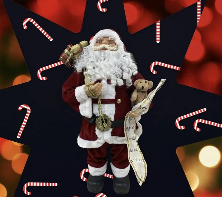 90cm Standing Santa Claus Christmas Decoration