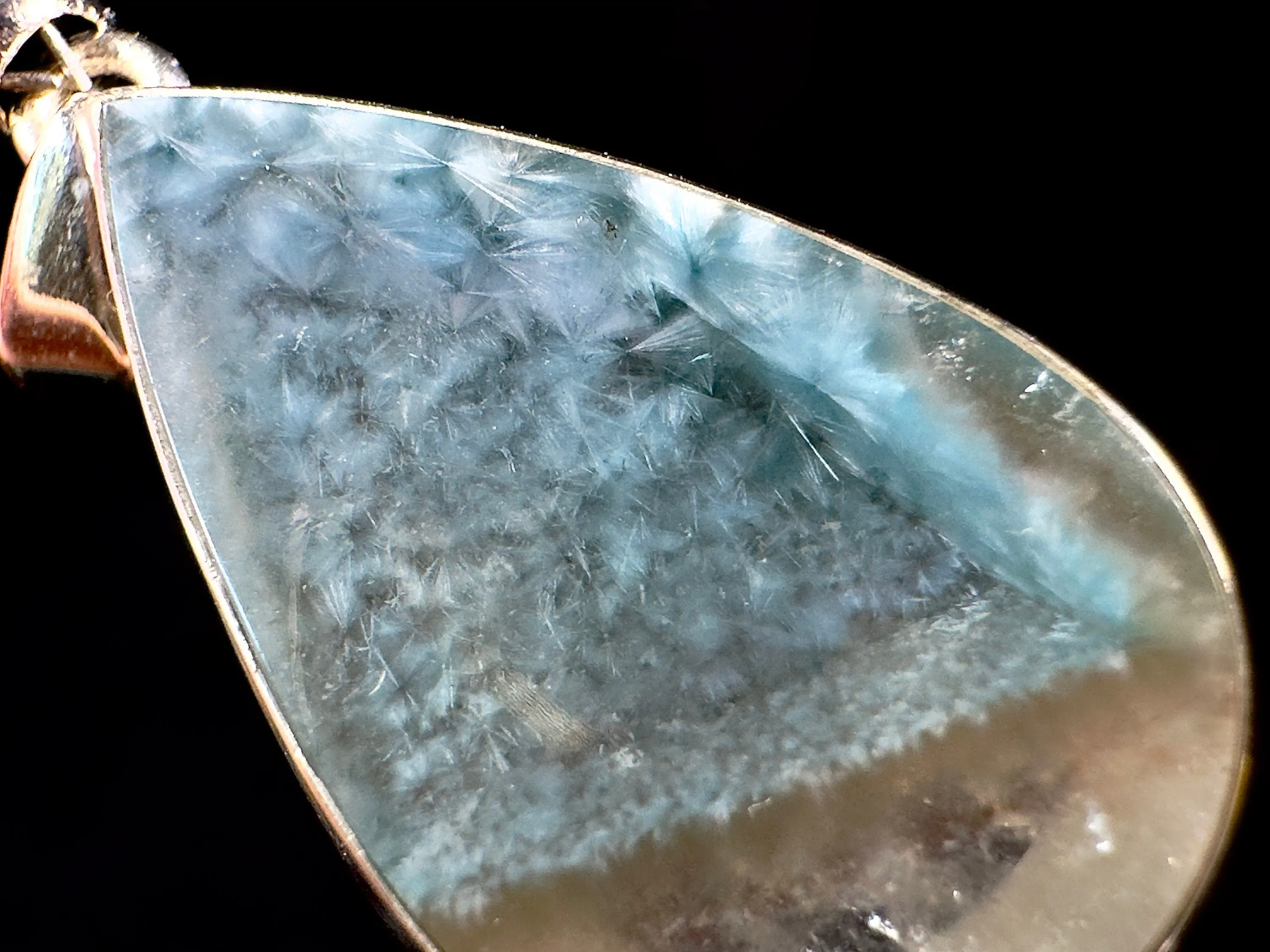 GILALITE in QUARTZ Pendant - State of Paraíba, Brazil - Rare Medusa Paraiba Quartz, One-of-a-Kind, Polished Crystal Cabachon, 53832