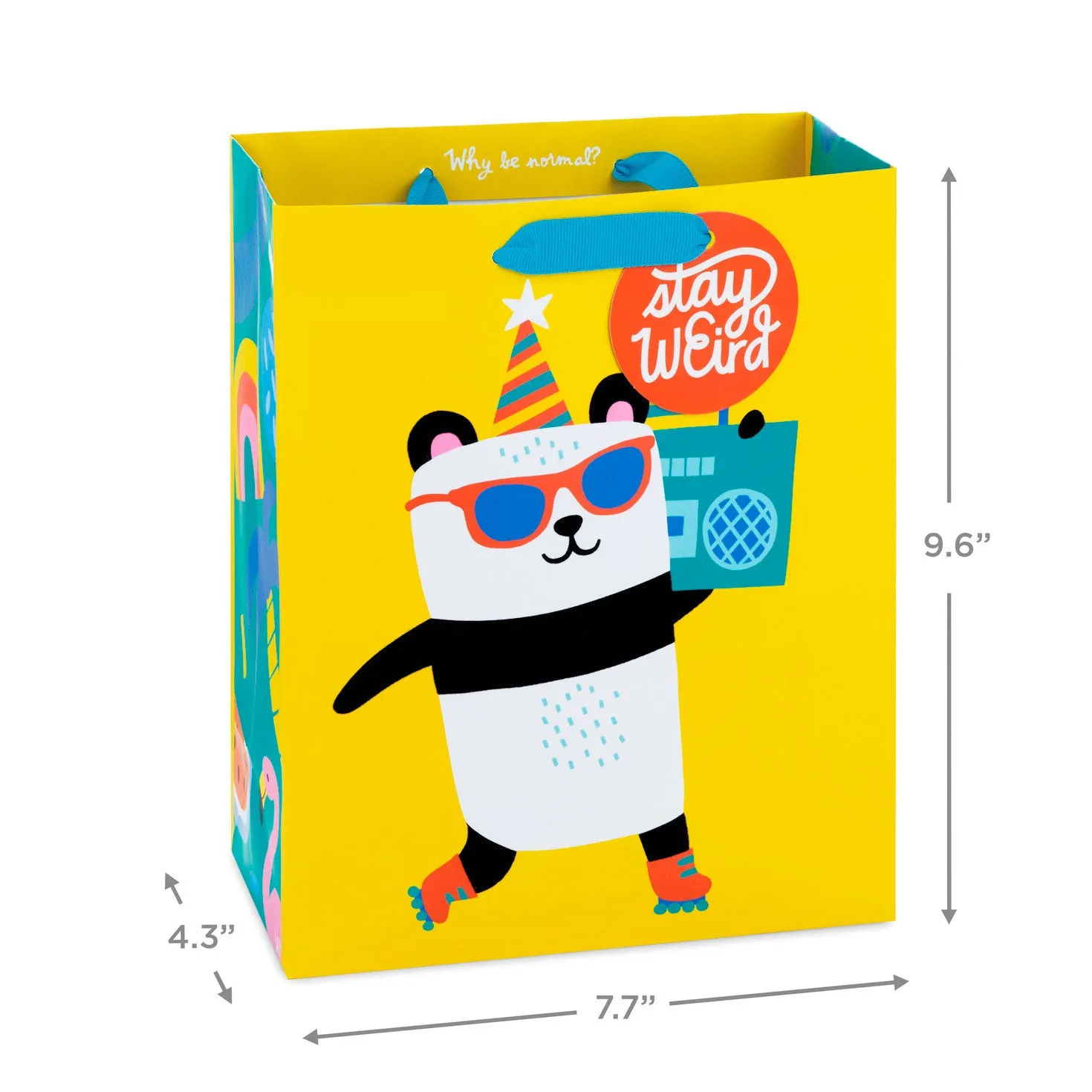 Hallmark 9.6'' Stay Weird Panda Medium Gift Bag