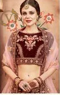 Maroon Designer Lehenga with Dupatta