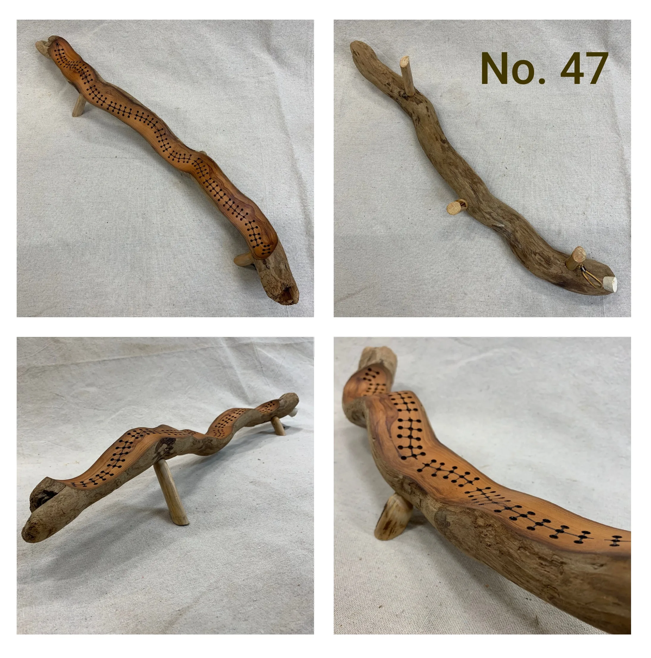 One-of-a-Kind Foraged Wood Cribbage Boards