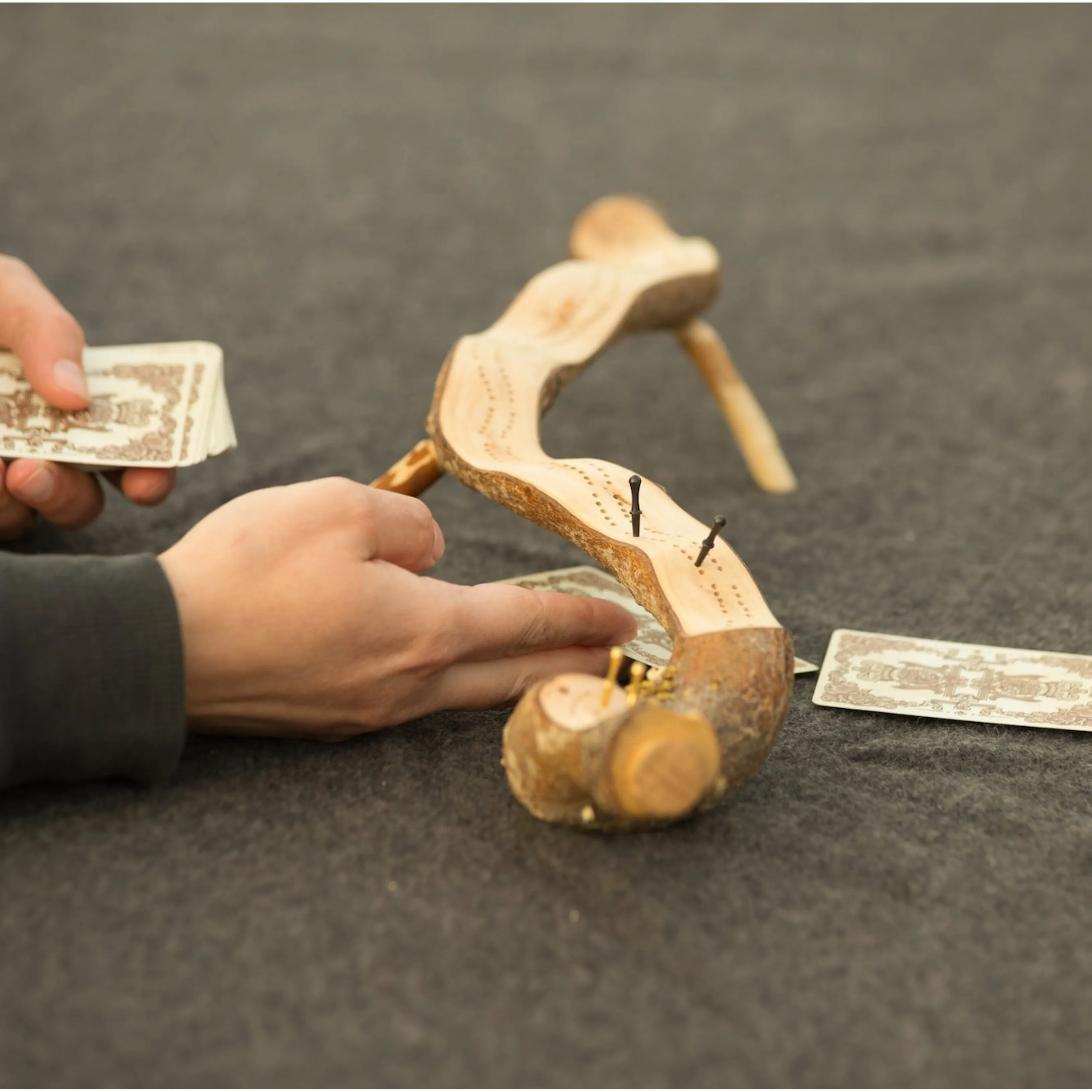 One-of-a-Kind Foraged Wood Cribbage Boards