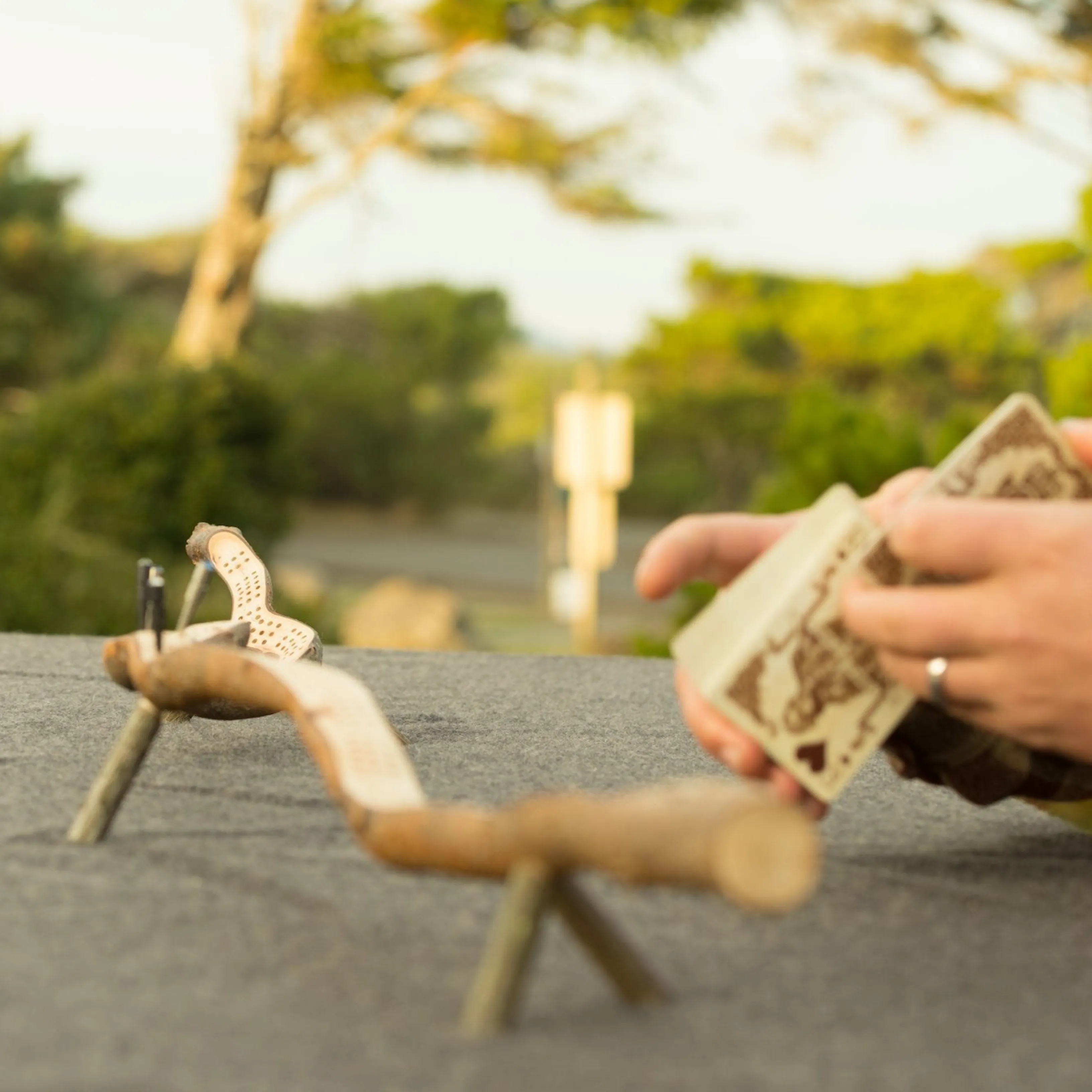 One-of-a-Kind Foraged Wood Cribbage Boards
