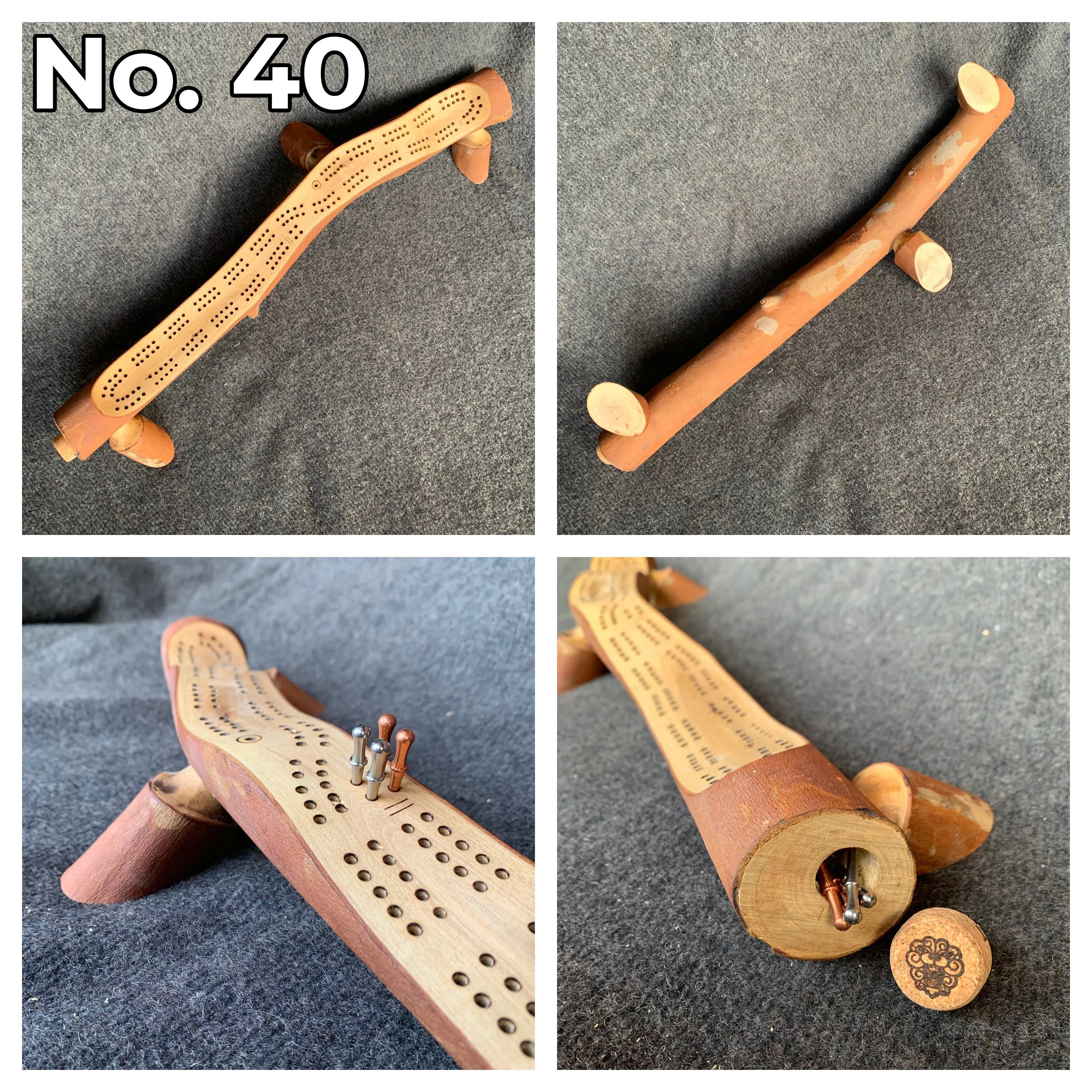 One-of-a-Kind Foraged Wood Cribbage Boards