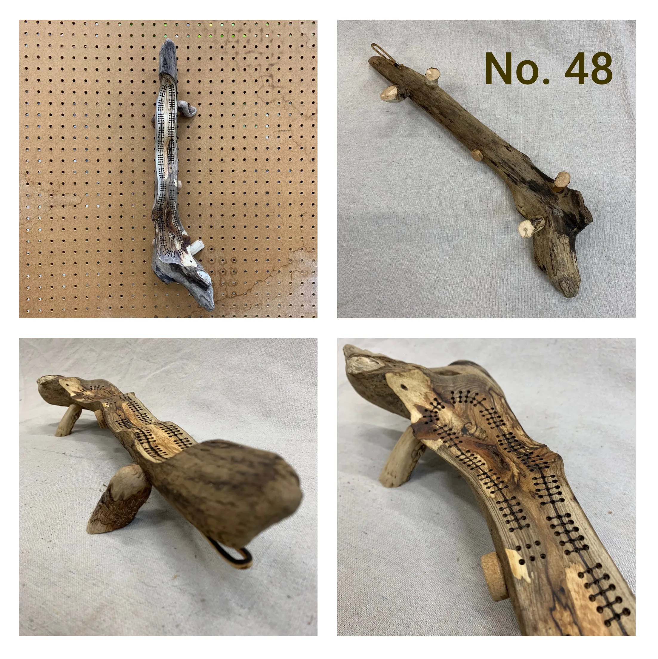 One-of-a-Kind Foraged Wood Cribbage Boards