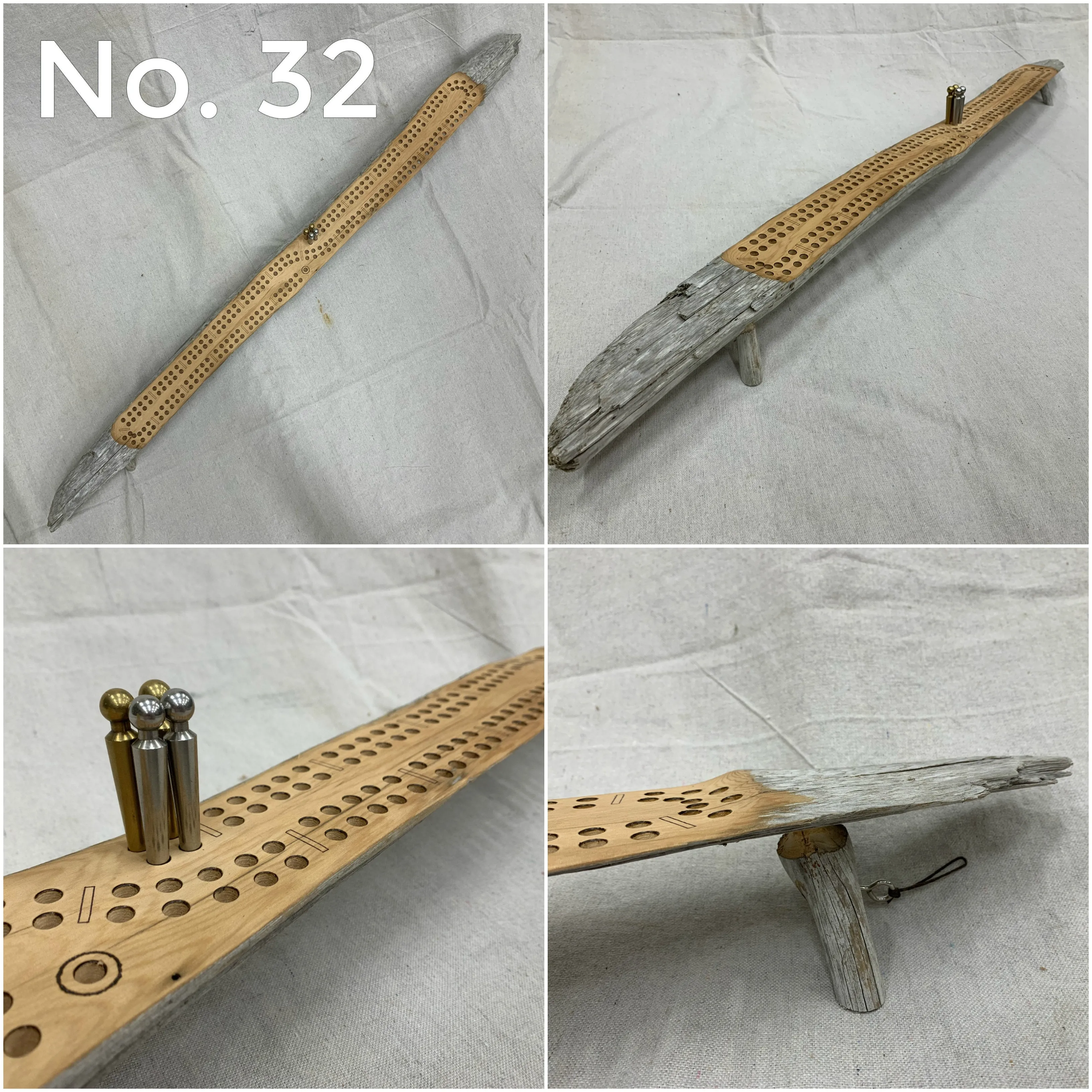 One-of-a-Kind Foraged Wood Cribbage Boards