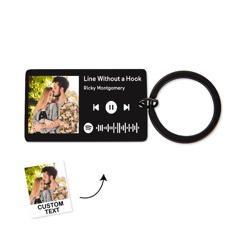Personalized Photo Scannable Music Code Keychain