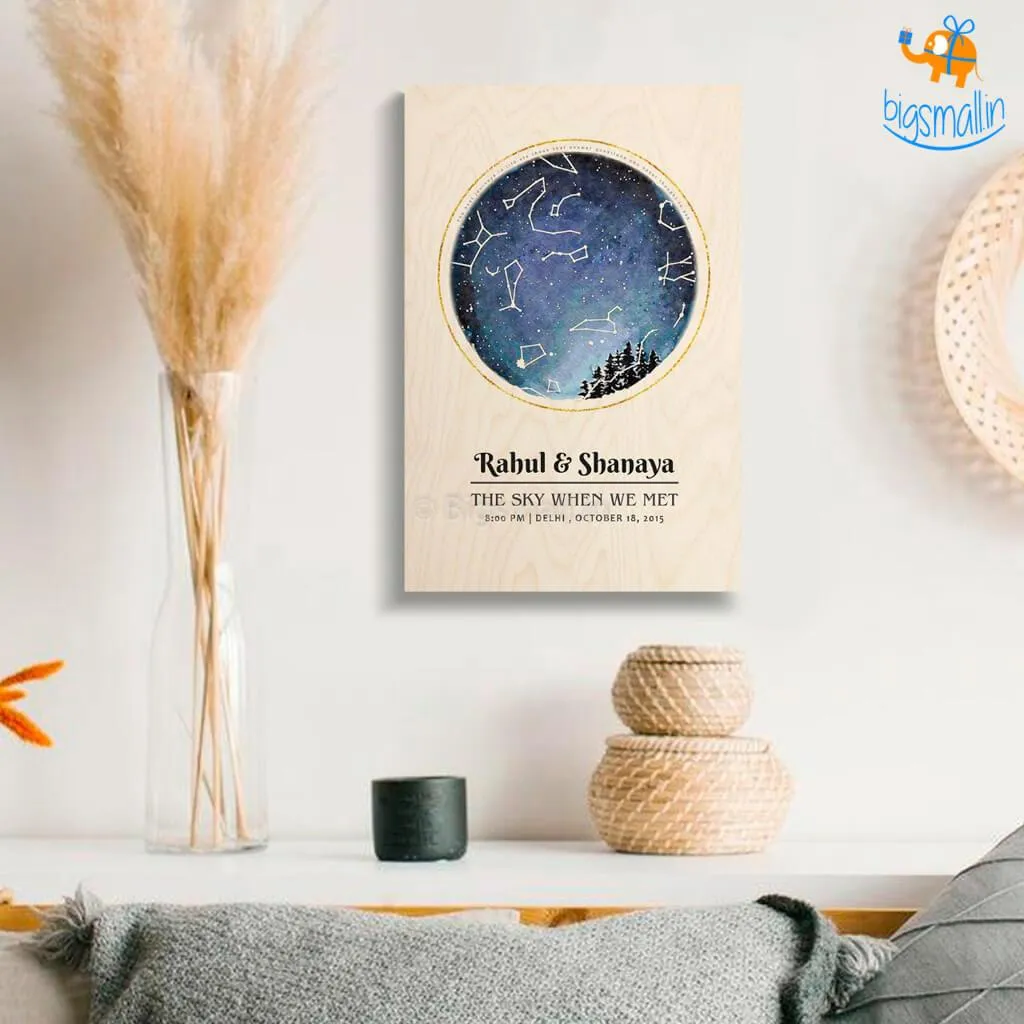 Personalized Wooden Frame - Stars Above Us | COD not available