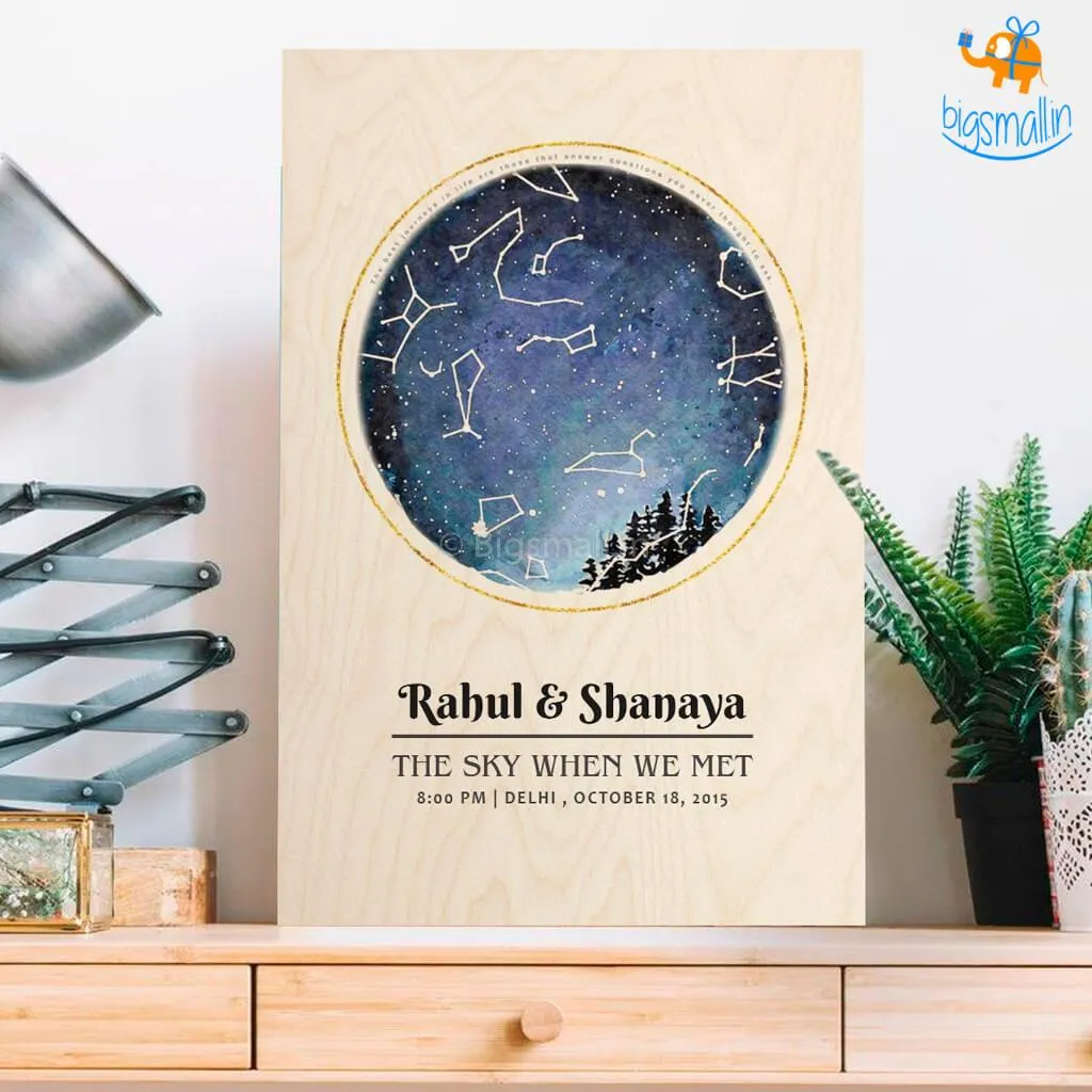 Personalized Wooden Frame - Stars Above Us | COD not available