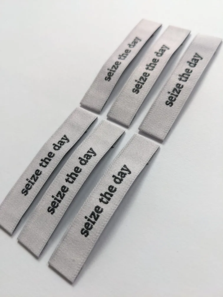 "Seize the Day" Sew-in Labels by Intensely Distracted