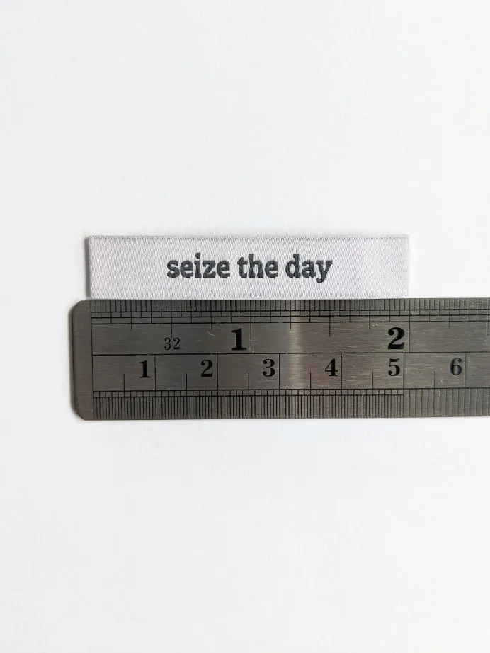 "Seize the Day" Sew-in Labels by Intensely Distracted
