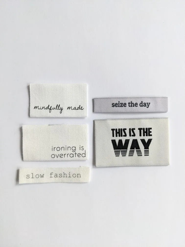 "Seize the Day" Sew-in Labels by Intensely Distracted