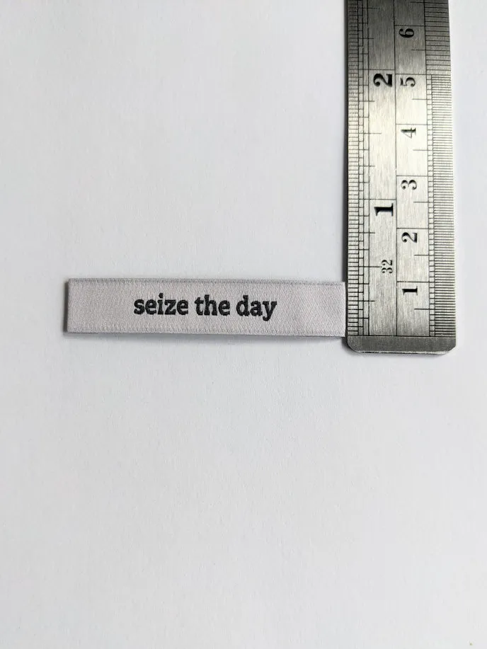 "Seize the Day" Sew-in Labels by Intensely Distracted
