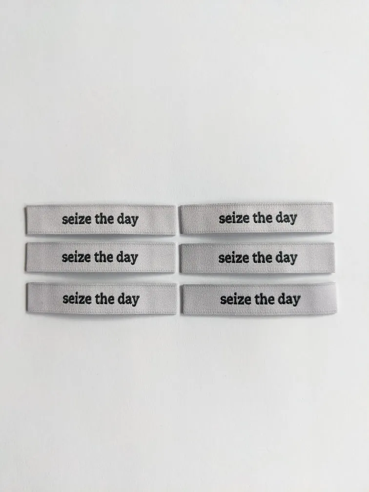 "Seize the Day" Sew-in Labels by Intensely Distracted