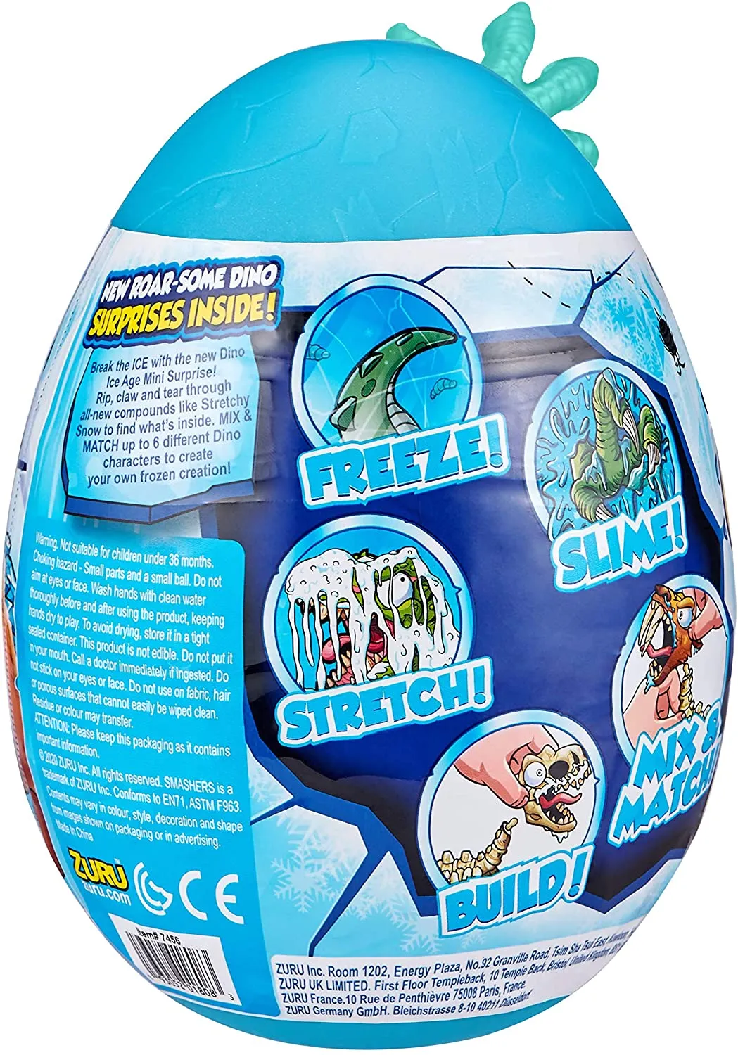 Smashers Dino Ice Age Mini Surprise Egg - Saber Tooth Tiger (7456D)