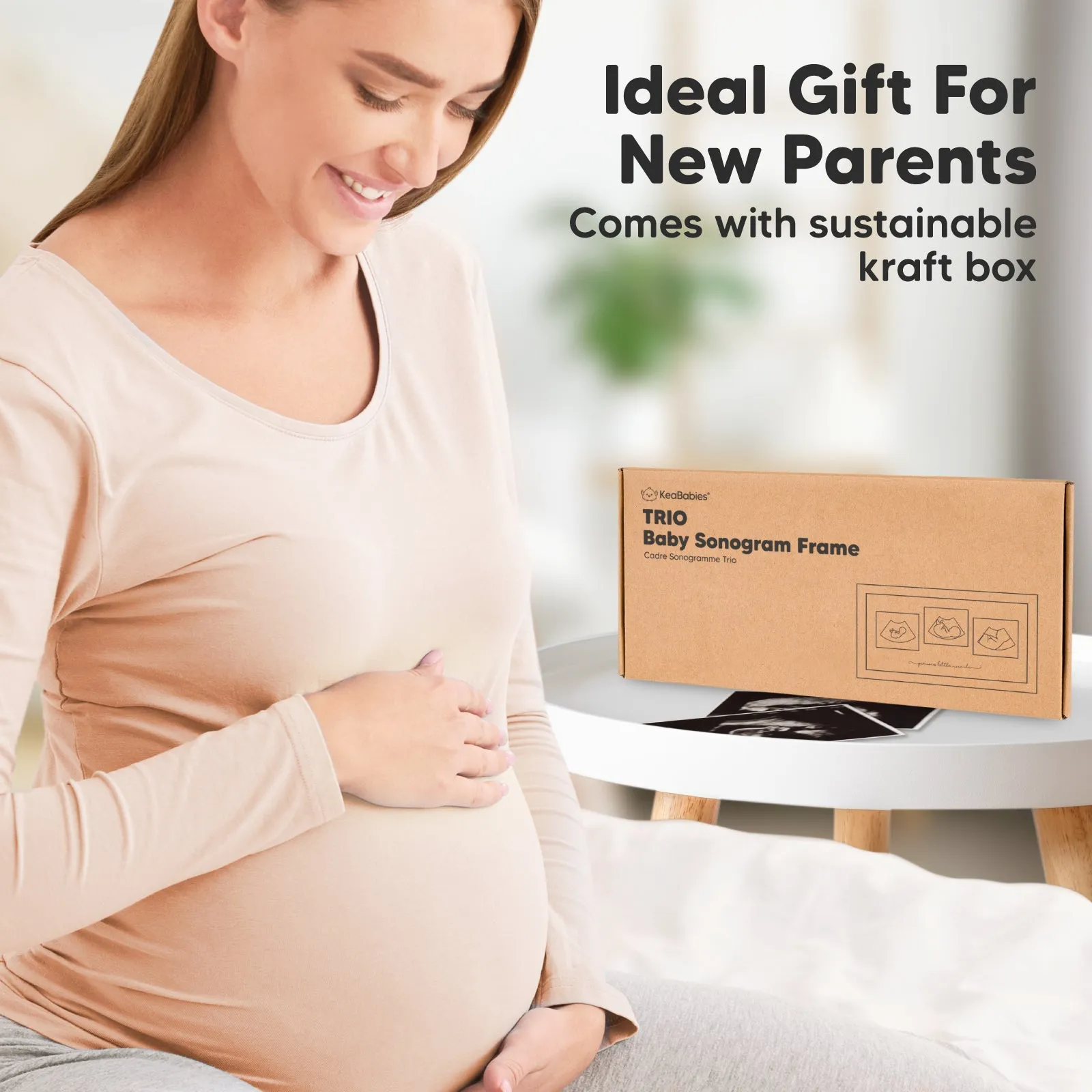 Trio Baby Sonogram Frame (Petal Pink)