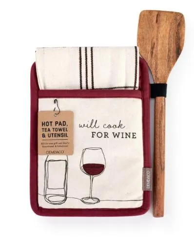 Wine Hot Pad & Spatula Set